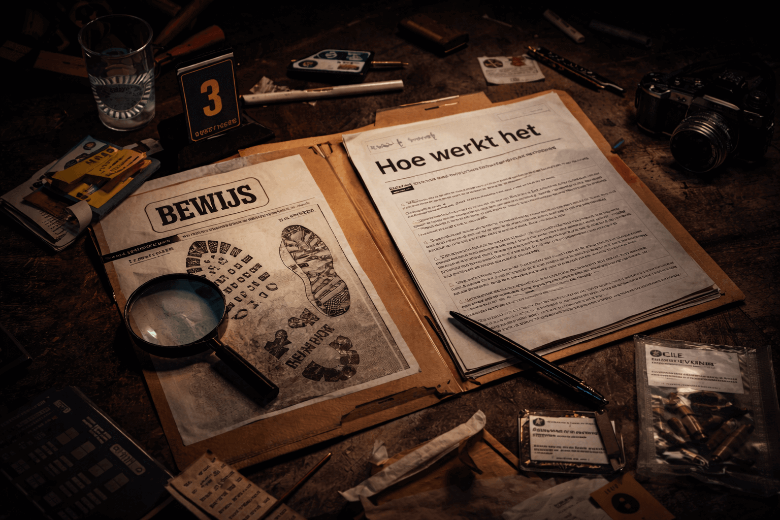 Hoe werkt het - true crime game stap voor stap